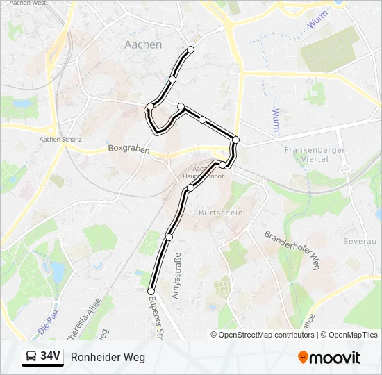34V Bus Line Map