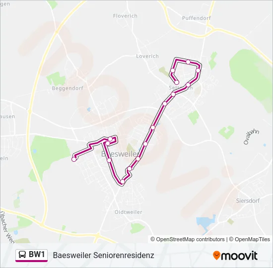 BW1 Bus Line Map