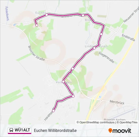 WÜ1ALT Bus Line Map