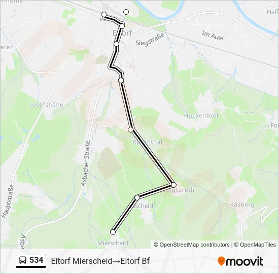 534 Bus Line Map