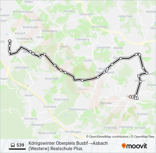 539 Bus Line Map