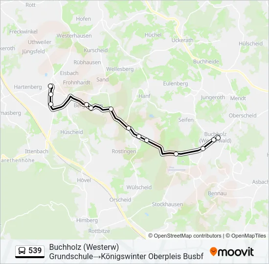 539 Bus Line Map