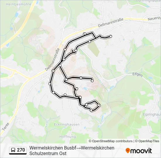 270 Bus Line Map