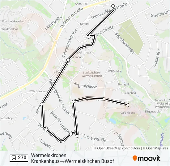 270 Bus Line Map