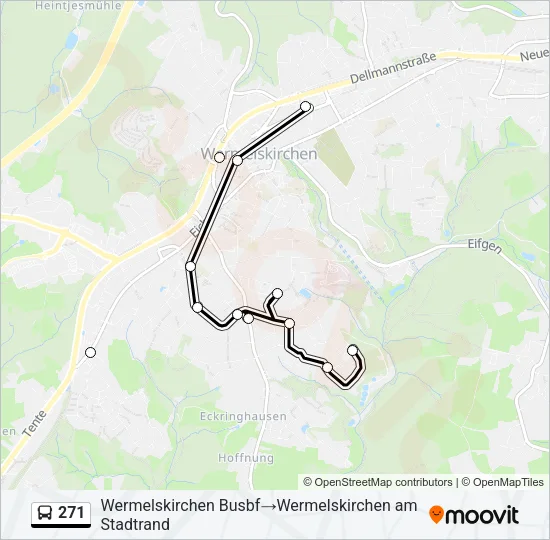 271 Bus Line Map