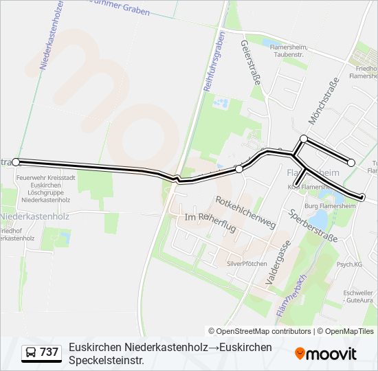 737 bus Line Map