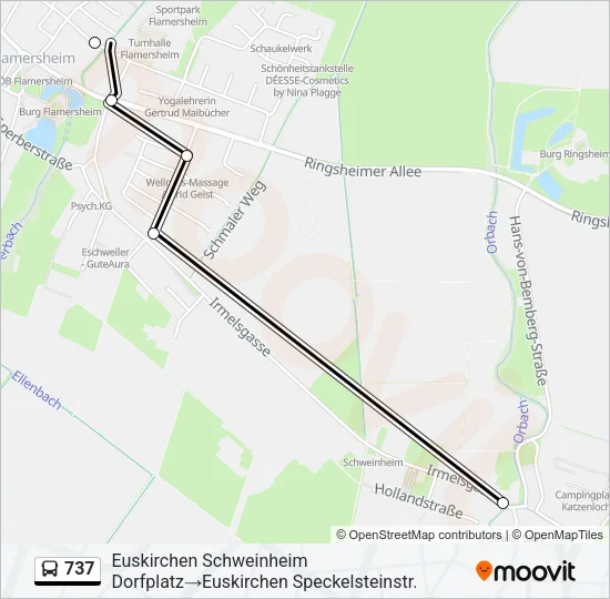 737 Bus Line Map