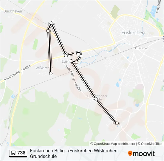 738 Bus Line Map