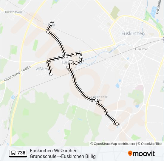 738 bus Line Map