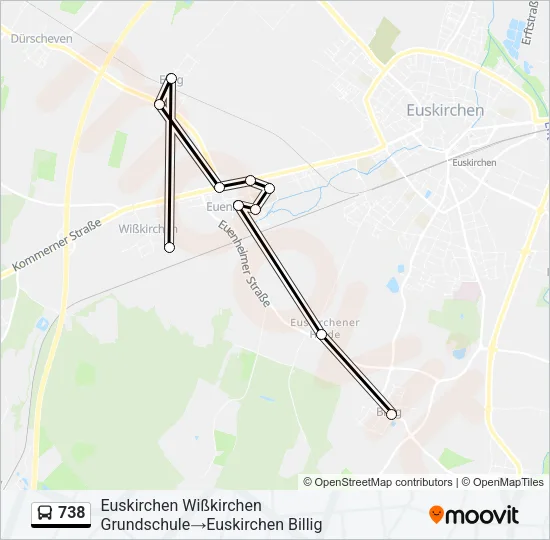 738 Bus Line Map