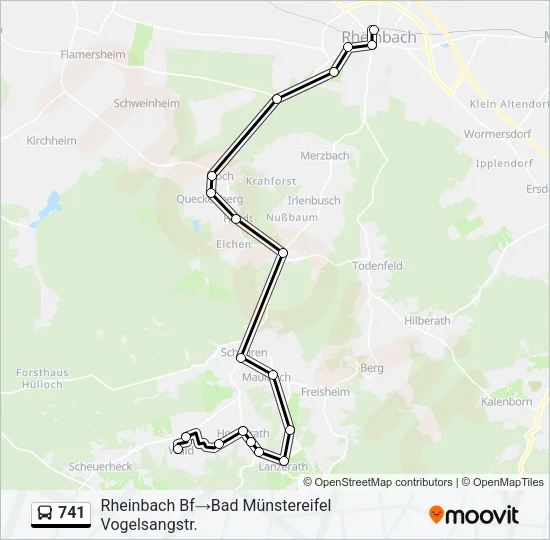 741 Bus Line Map
