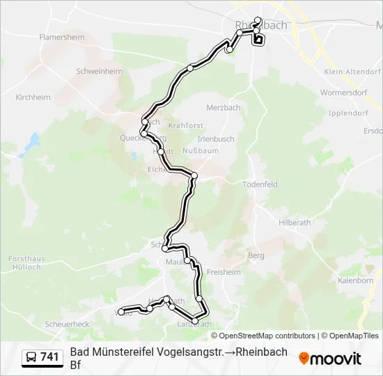 741 Bus Line Map