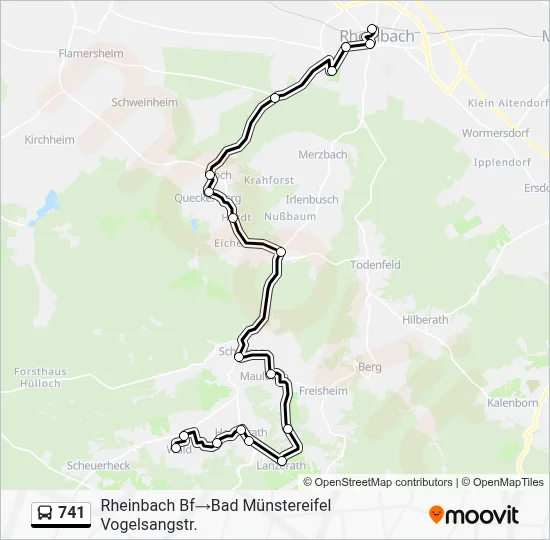 741 Bus Line Map