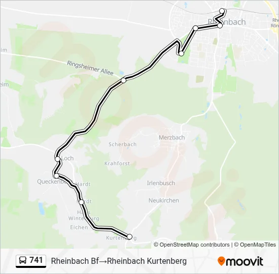 741 Bus Line Map