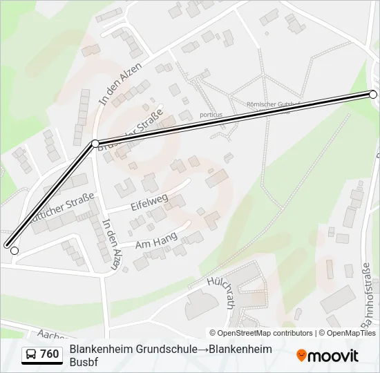 760 Bus Line Map