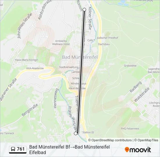 761 Bus Line Map