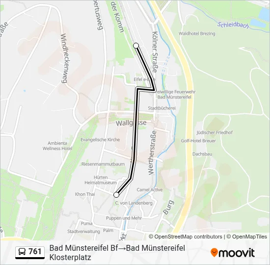 761 Bus Line Map