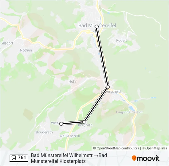 761 Bus Line Map