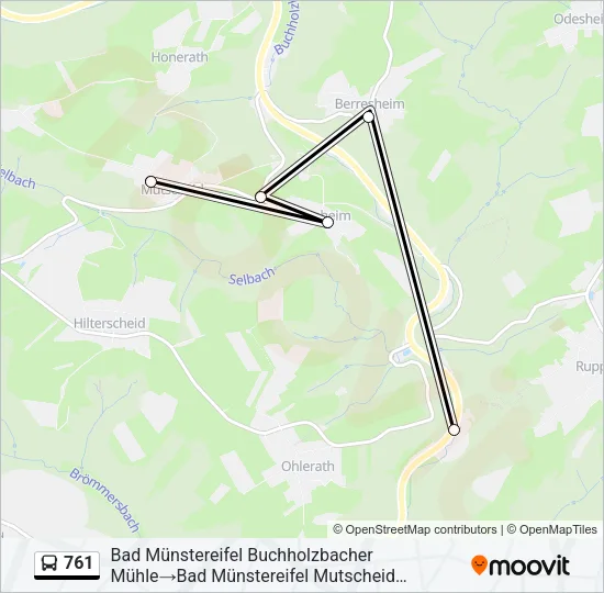 761 Bus Line Map