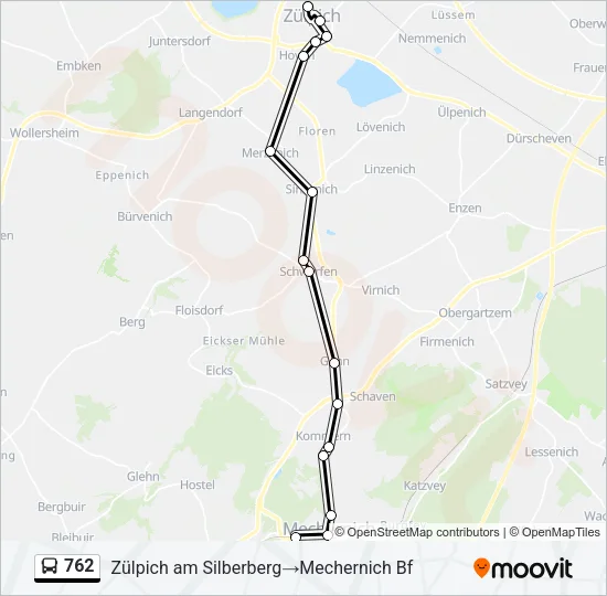 762 Bus Line Map