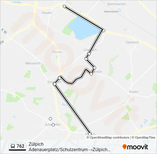 762 Bus Line Map