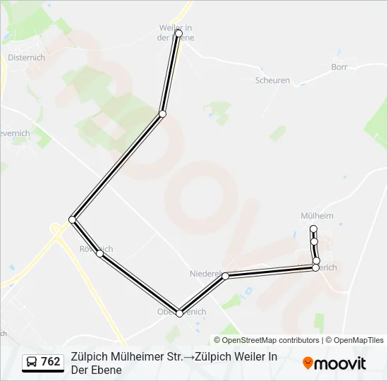 762 Bus Line Map