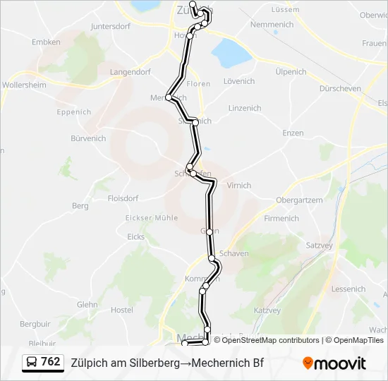 762 Bus Line Map