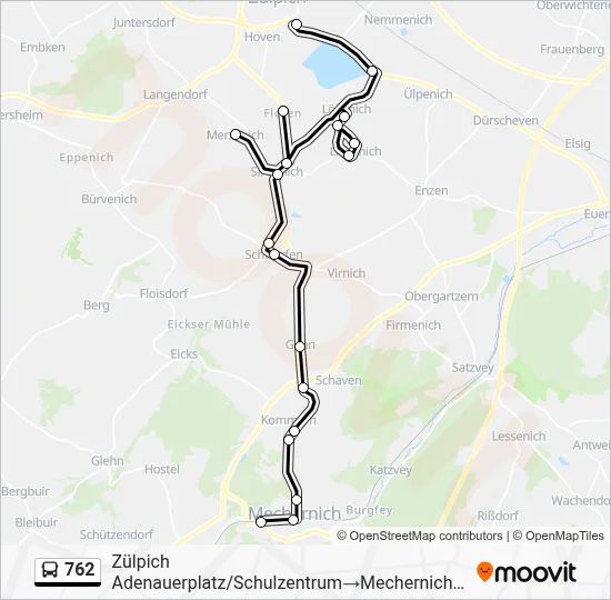 762 Bus Line Map