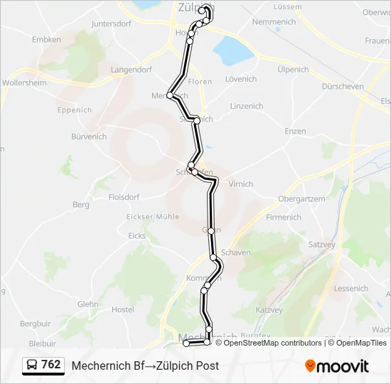 762 Bus Line Map