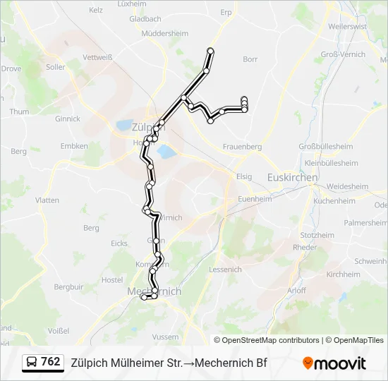 762 Bus Line Map
