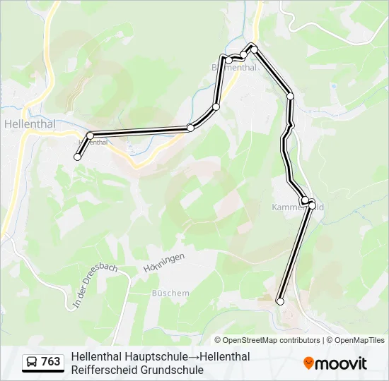 763 Bus Line Map