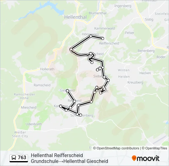 763 Bus Line Map