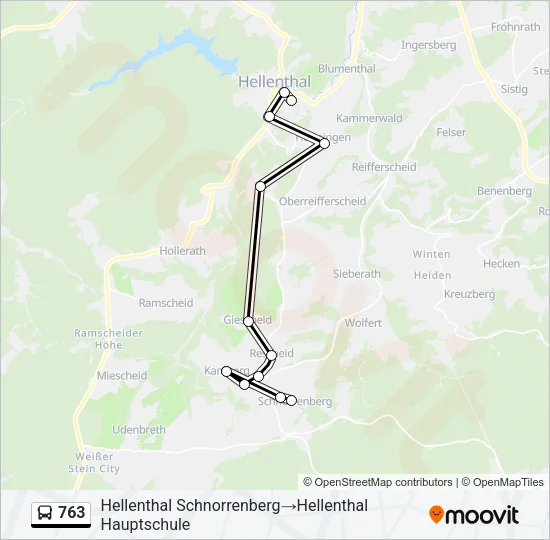 763 Bus Line Map