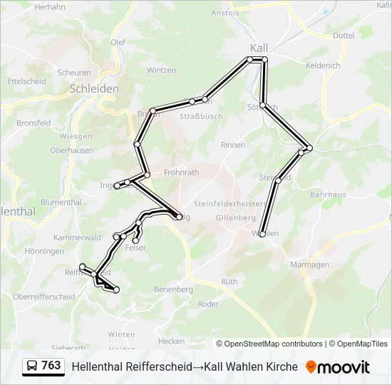 763 Bus Line Map