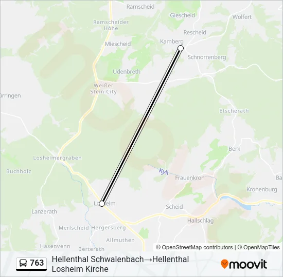 763 Bus Line Map