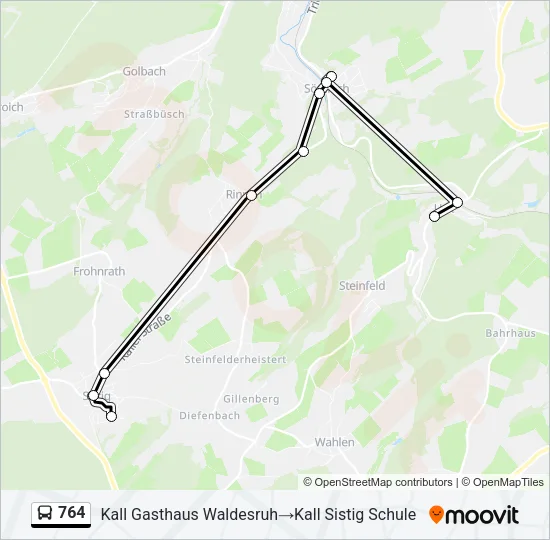 764 Bus Line Map