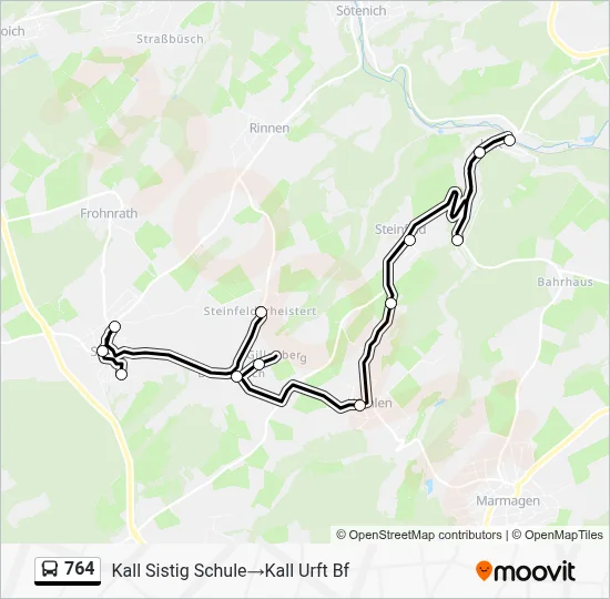 764 Bus Line Map