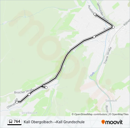 764 Bus Line Map