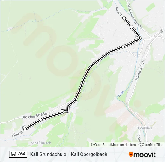 764 Bus Line Map