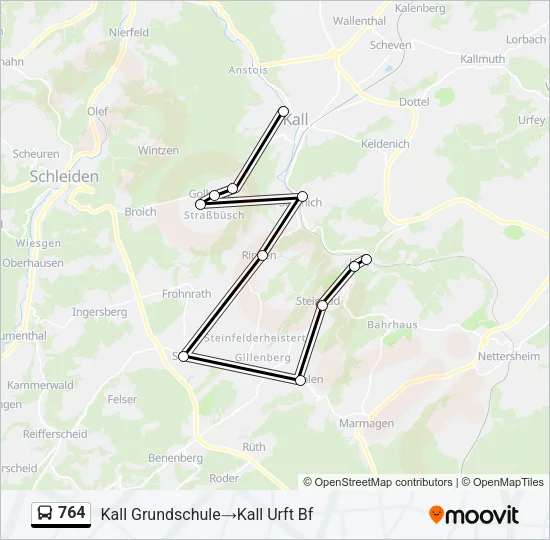 764 Bus Line Map