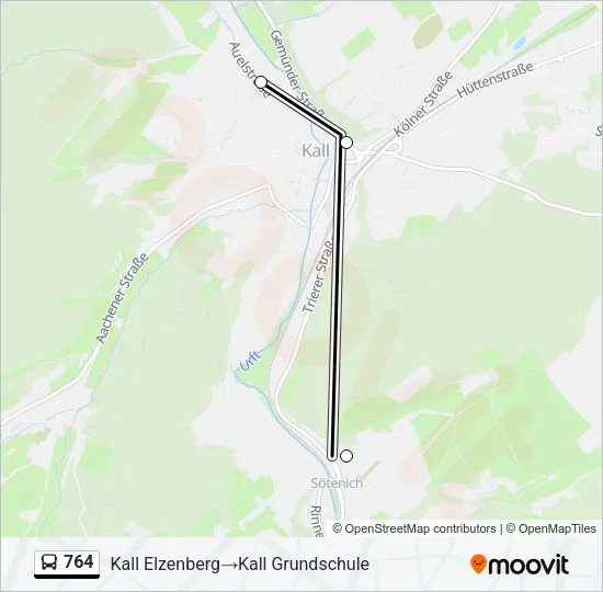 764 Bus Line Map