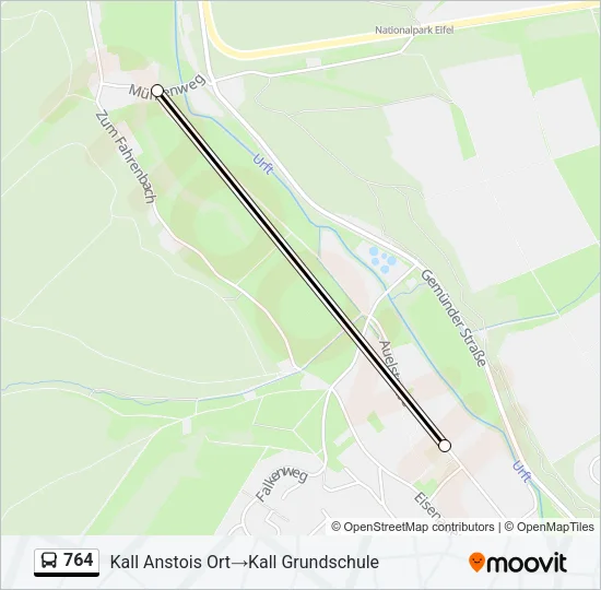 764 Bus Line Map