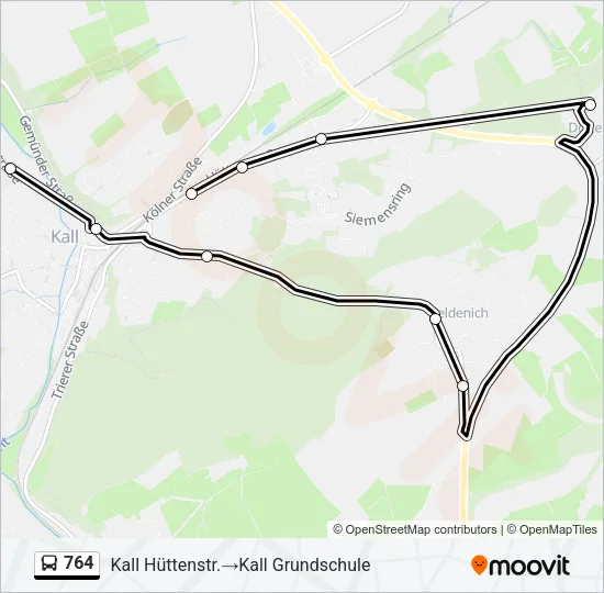 764 Bus Line Map