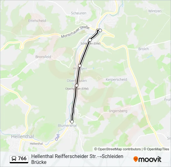 766 Bus Line Map