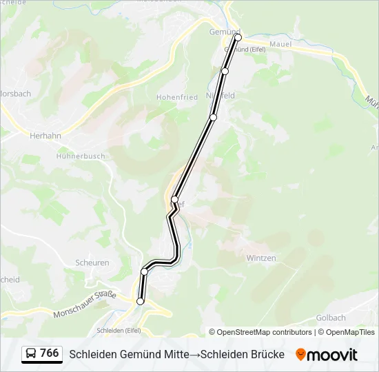 766 Bus Line Map