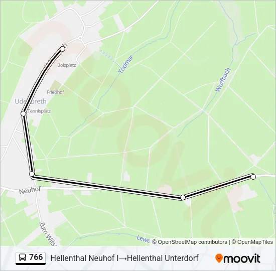 766 Bus Line Map