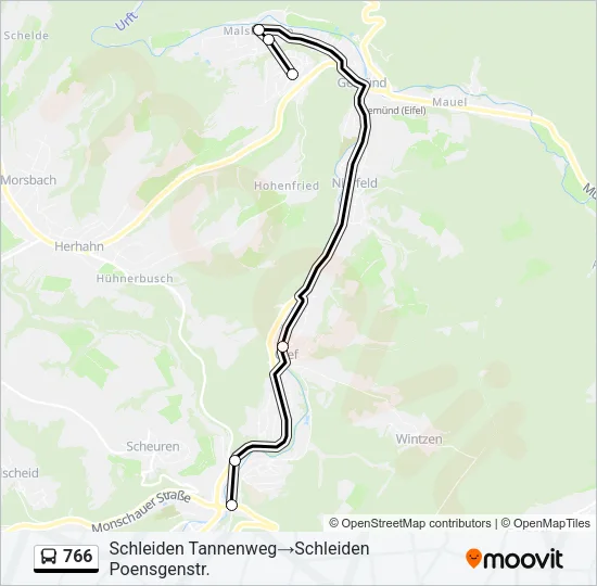 766 Bus Line Map