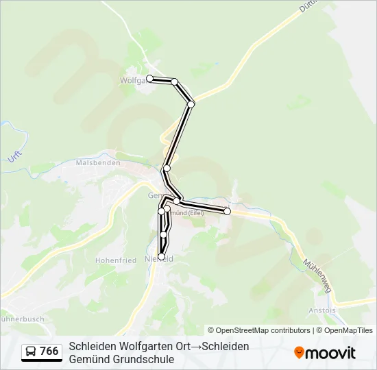 766 Bus Line Map