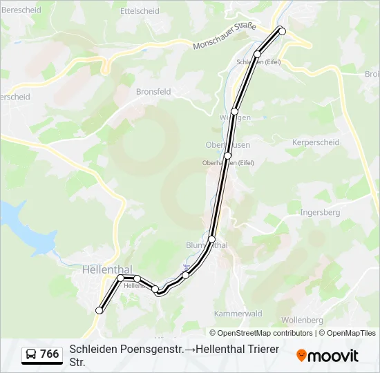766 Bus Line Map