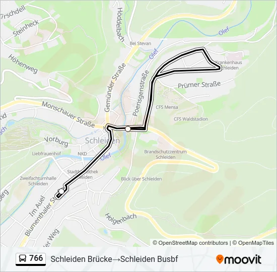 766 Bus Line Map